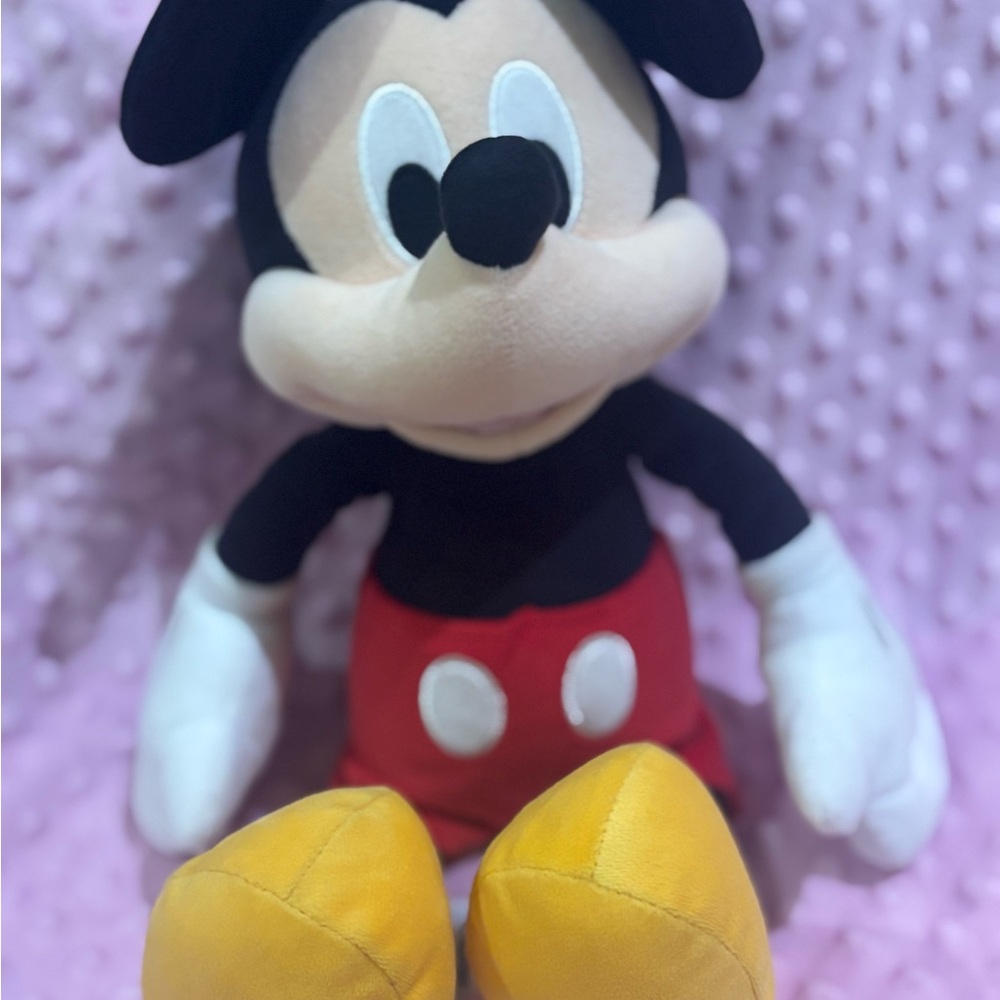 Disney Mickey Mouse Plush - Black, Red, Yellow & White